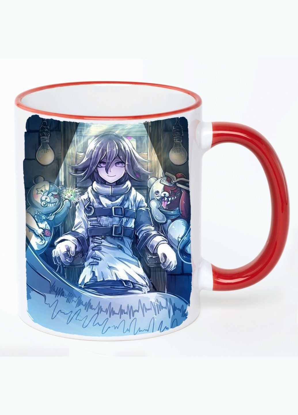 Чашка Данганромпа Аниме #009 (кружка, кружка) Белая с Красной ручкой 330 мл No Brand (322715398)