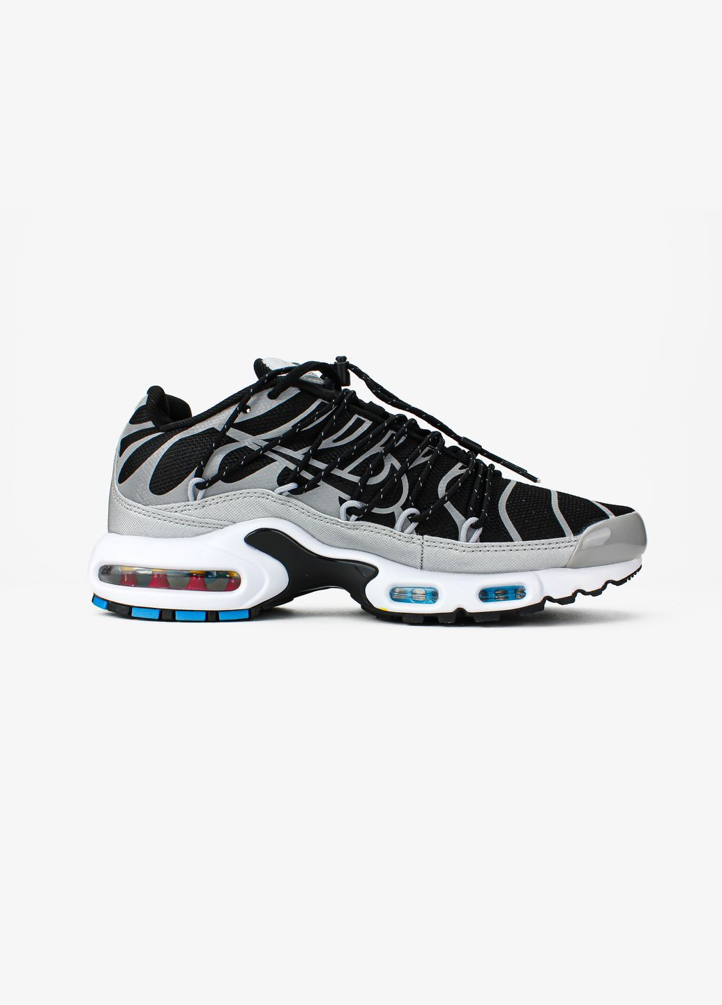 Черные демисезонные мужские кроссовки nike air max tn plus toggle black grey | найк аир макс тн плюс черные серые No Brand