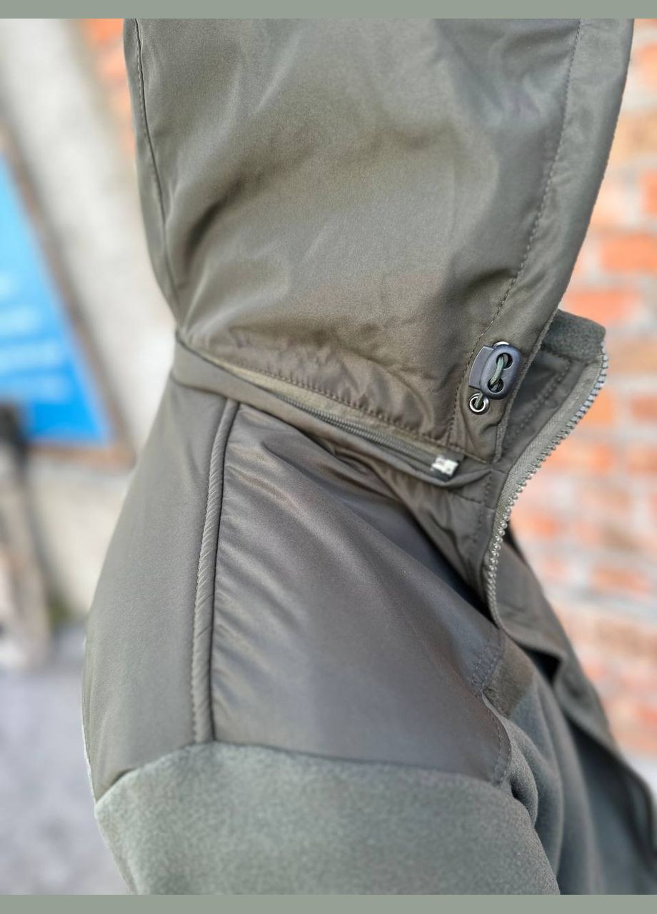 Флісова кофта хакі з капюшоном No Brand (317042113)