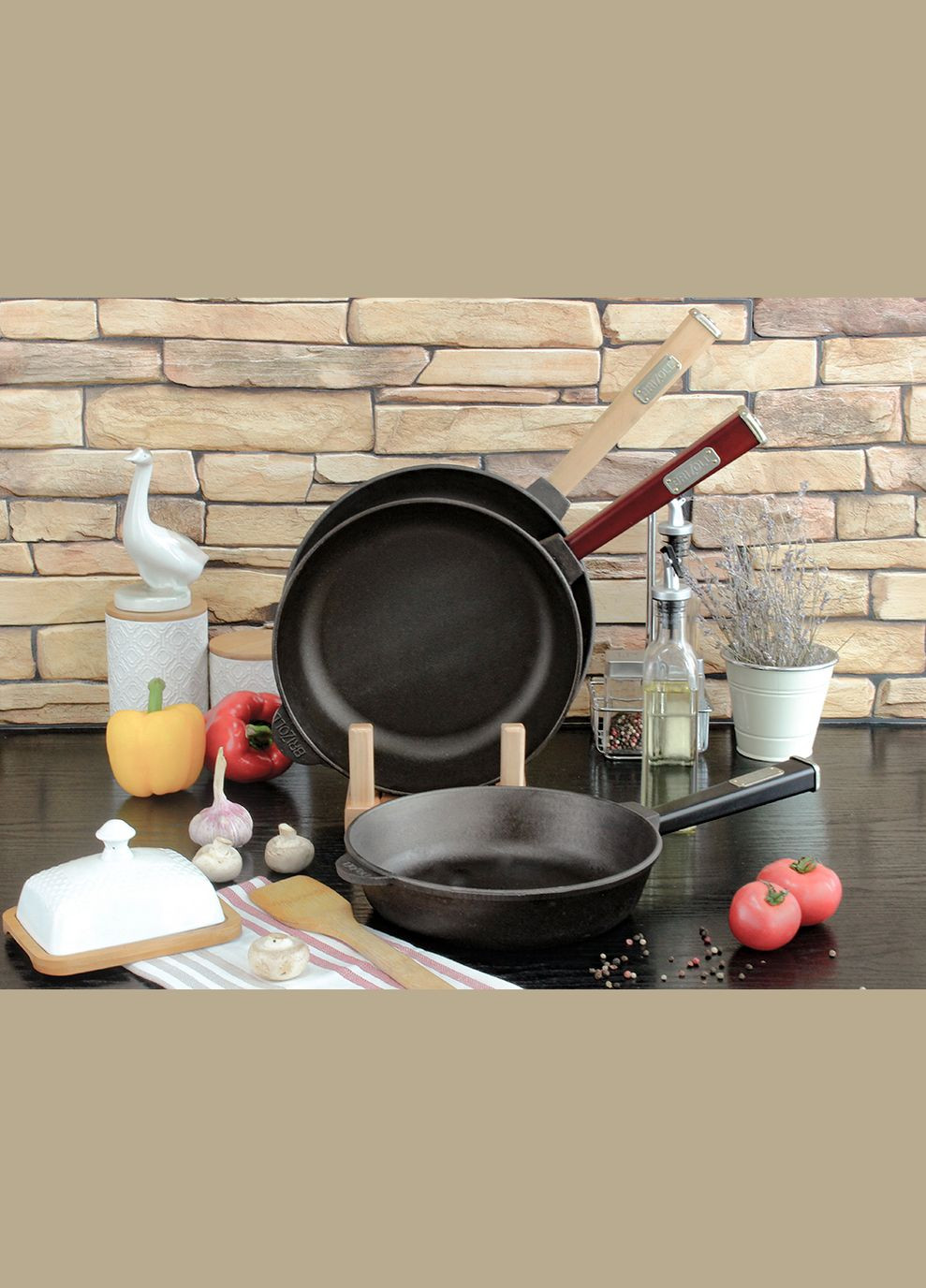 Чавунна сковорода Optima-Bordo 260 х 60 мм Brizoll (322732410)