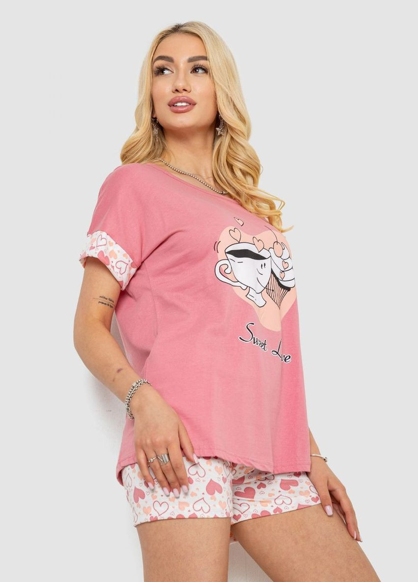 Пудровая пижама женская с принтом Andi 243R3046