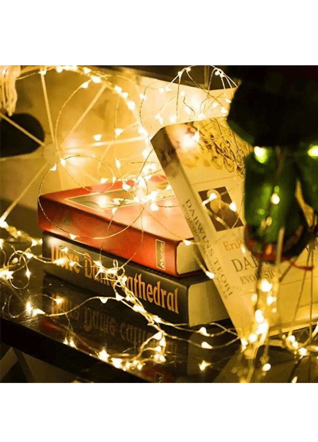 Світлодіодна гнучка кімнатна внутрішня гірлянда нитка з роботою від батарейок USB 3 м 30LED (478701-Prob) Тепля біла Unbranded (308894408)