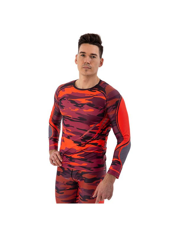 Рашгард лонгслив мужской TC210-15 Черно-красный, (06507098) Domino (323019482)