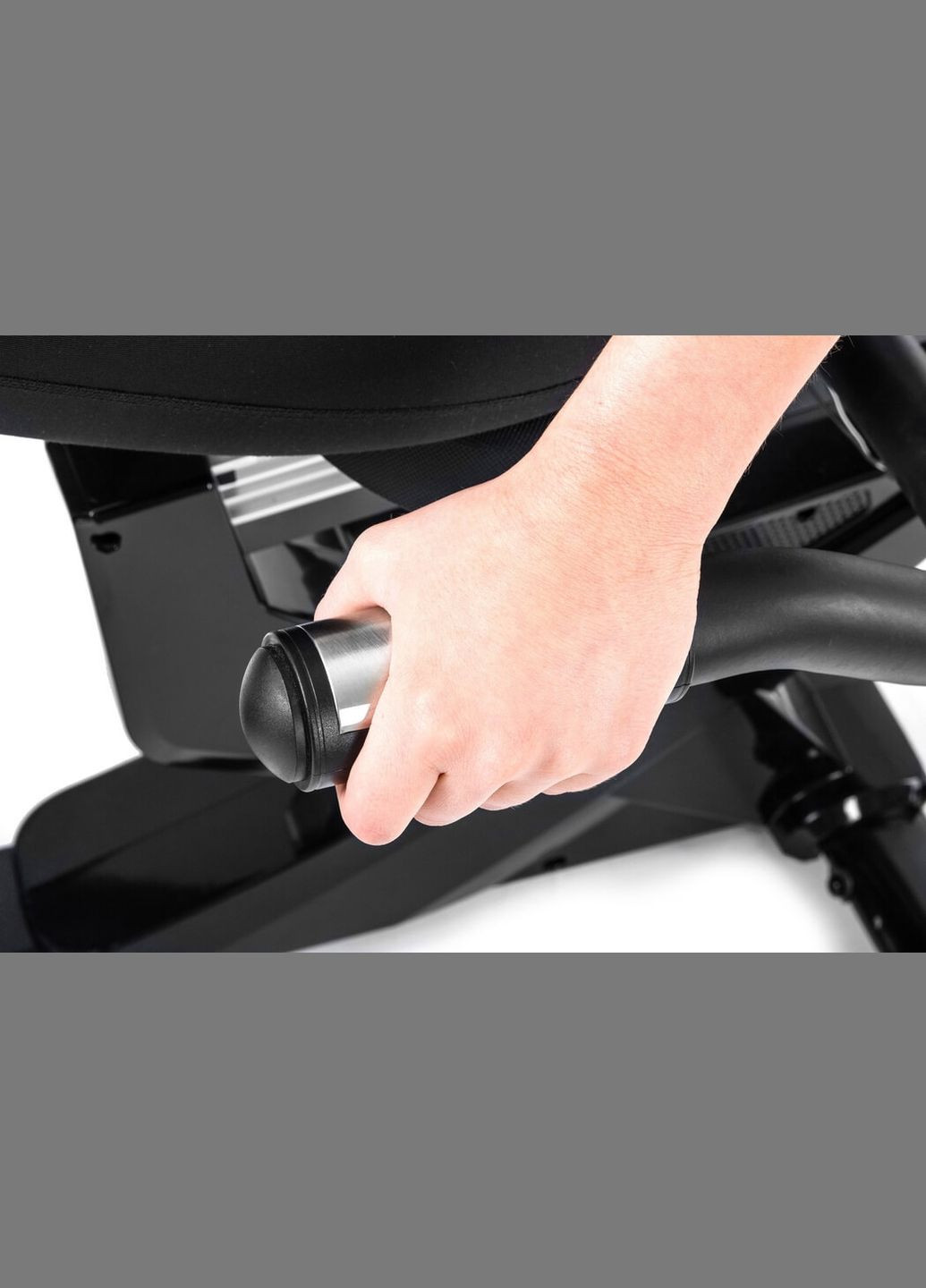 Горизонтальный велотренажер HS-070L Helix серебристый iConsole+ Hop-Sport (301538782)