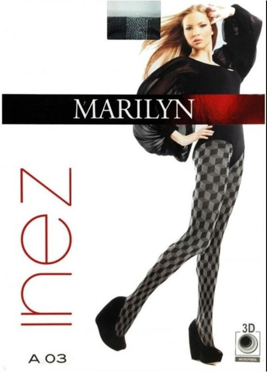 Колготы 80 grey/black 1/2 Marilyn inez a03 (289869347)