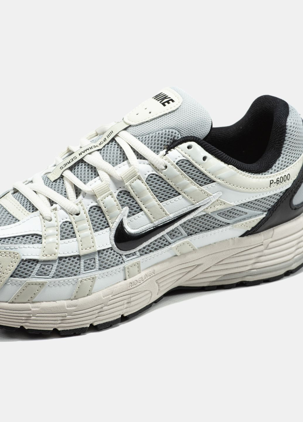 Кросівки жіночі Nike P-6000 White Beige Black | Найк Р-6000 білі No Brand білі демісезони (335012362)