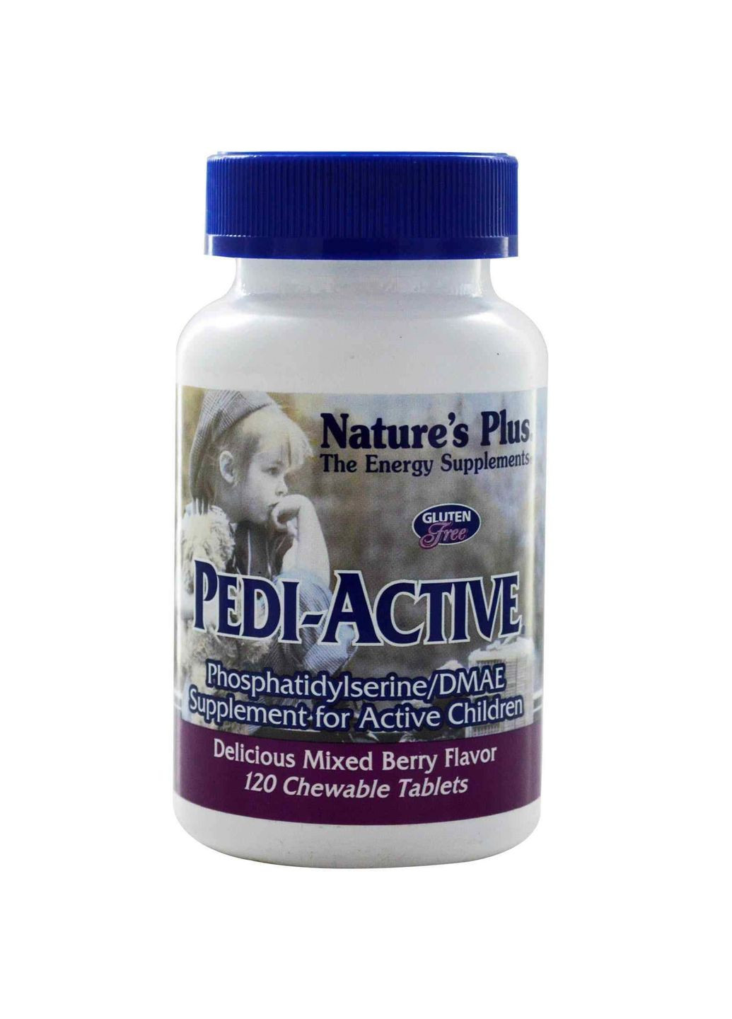 Фосфатидилсерин для активных детей, Рedi-Active,, вкус ягод, 120 таблеток Nature's Plus (322066735)