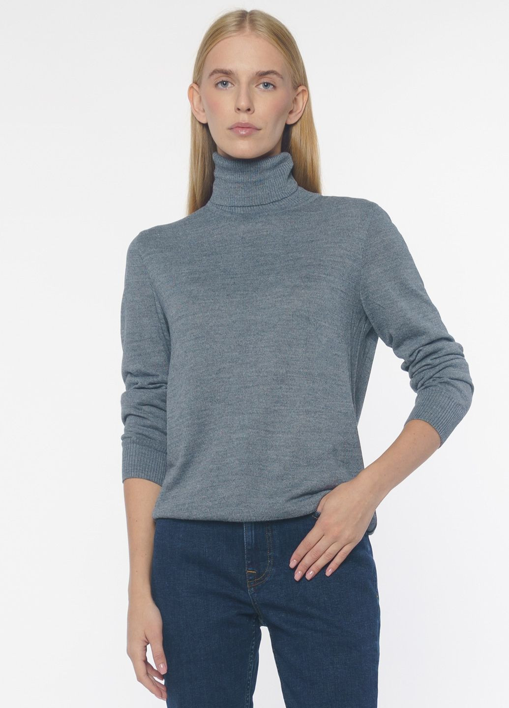 Серый зимний свитер женский серый Arber Roll-neck WD WTR-147