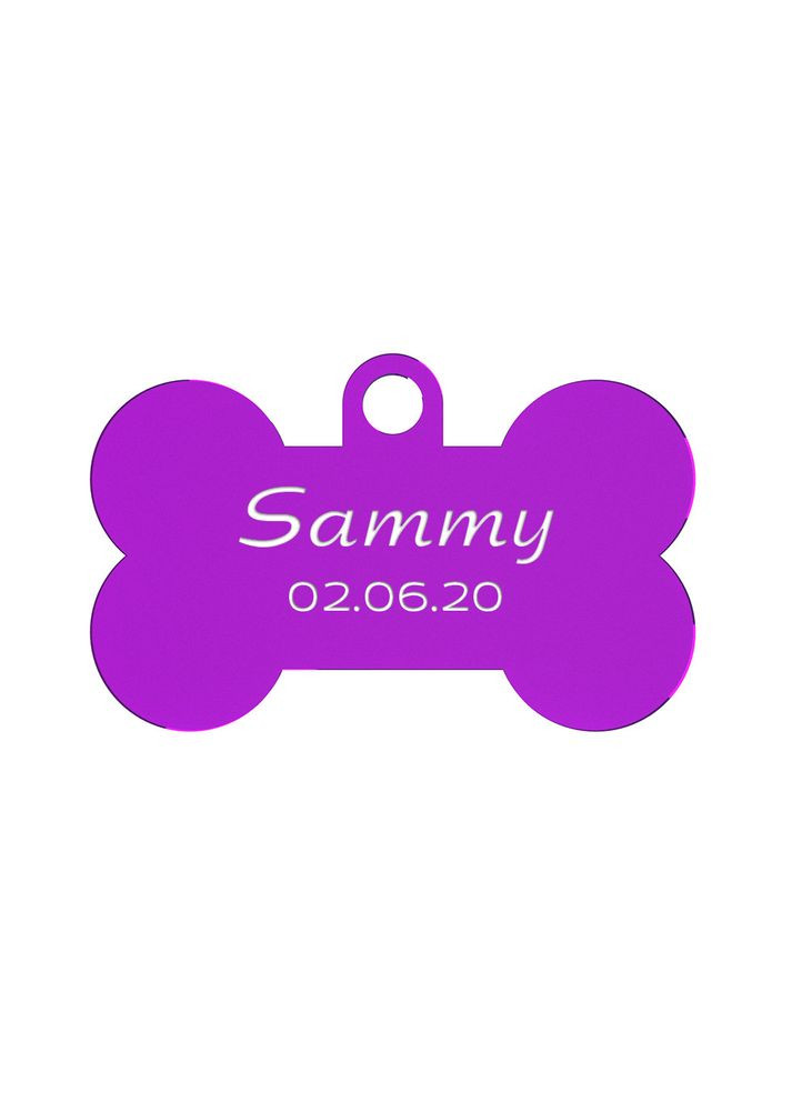 Адресник для собаки Purple 50x35мм Ekostar (367609285)