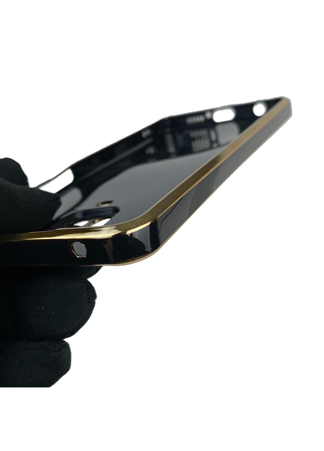 Чехол для Redmi Note 9 Pro с кольцом MagSafe с золотой окантовкой на сяоми редми нот 9 про черный gs1 Xiaomi (366228623)