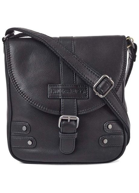 Сумка планшет через плечо мужская из натуральной кожи маленькая для документов и для телефона Черный 35786 HILL BURRY (337466253)