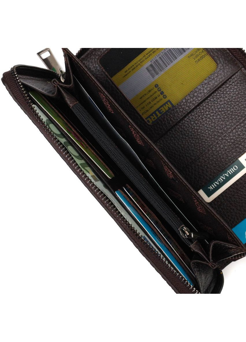 Большой мужской клатч с одним отделением из натуральной кожи с тиснением под крокодила 22028 Bond (366880480)