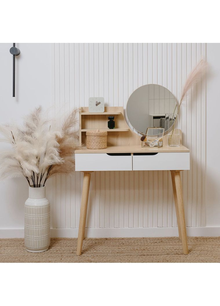 Туалетний столик Scandi з шухлядами, світлий бук Jumi (361952167)