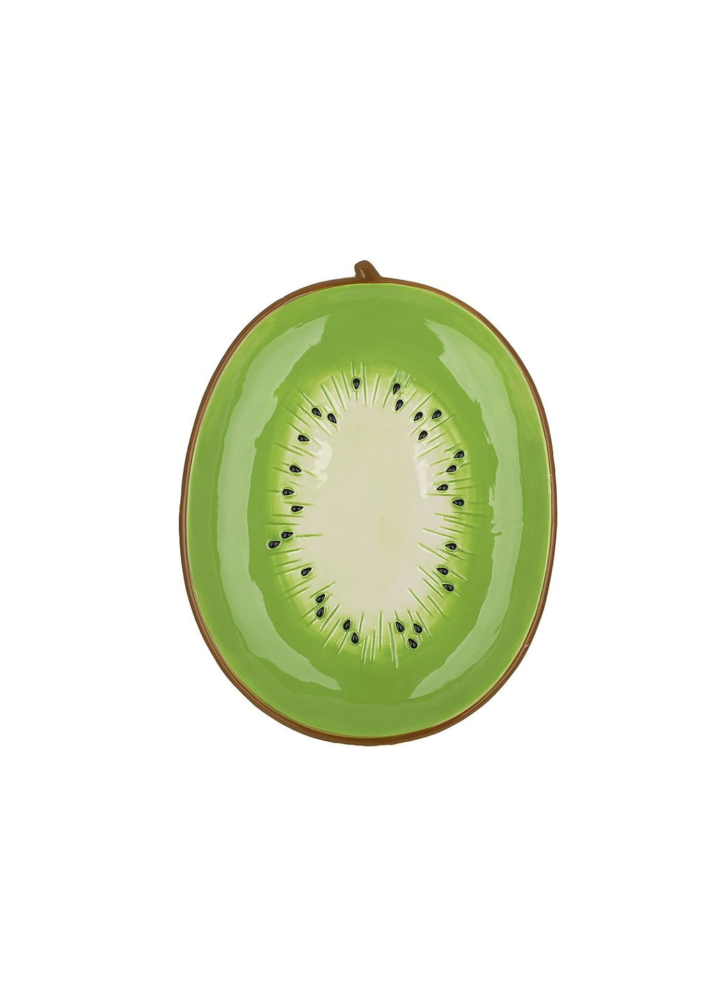 Тарелка керамическая Kiwi, 27*21*2.5см No Brand (333036890)