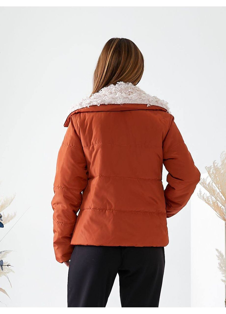 Цегляна демісезонна куртка жіноча Style Point