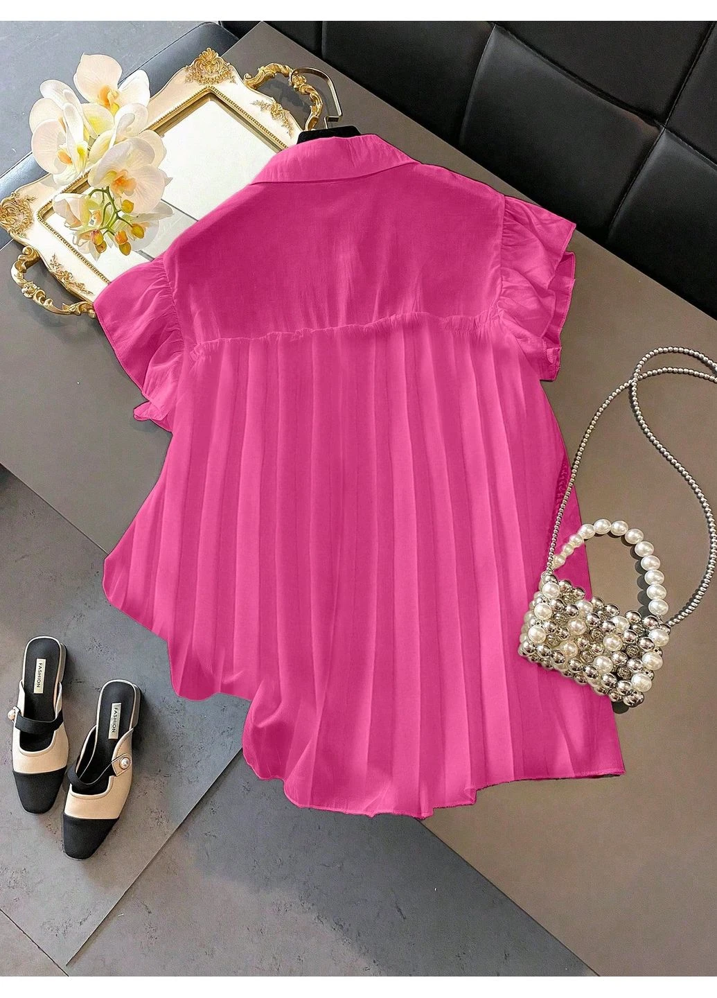 Фуксия блуза SHEIN