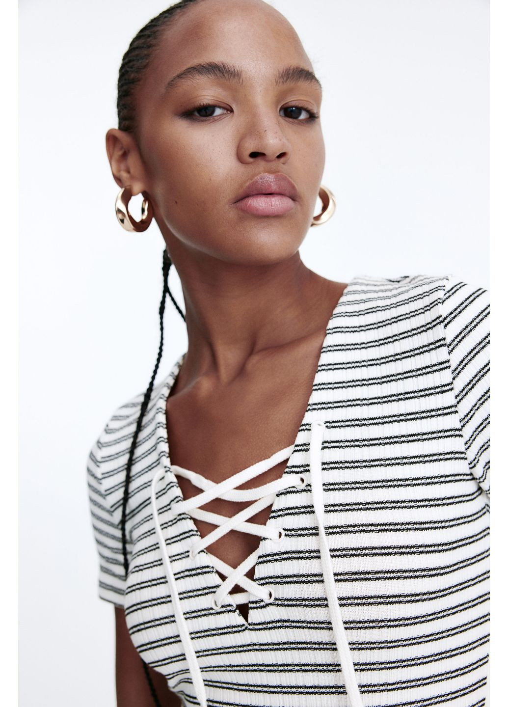 Комбинированное кэжуал платье в рубчик H&M однотонное