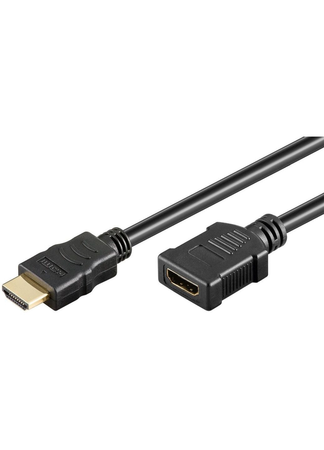 Кабель монитора удлинитель HDMI M/F (папа/мама) 2.0m HS+HEC+ARC D=6.0mm 4K@30Hz Gold Goobay (369645836)