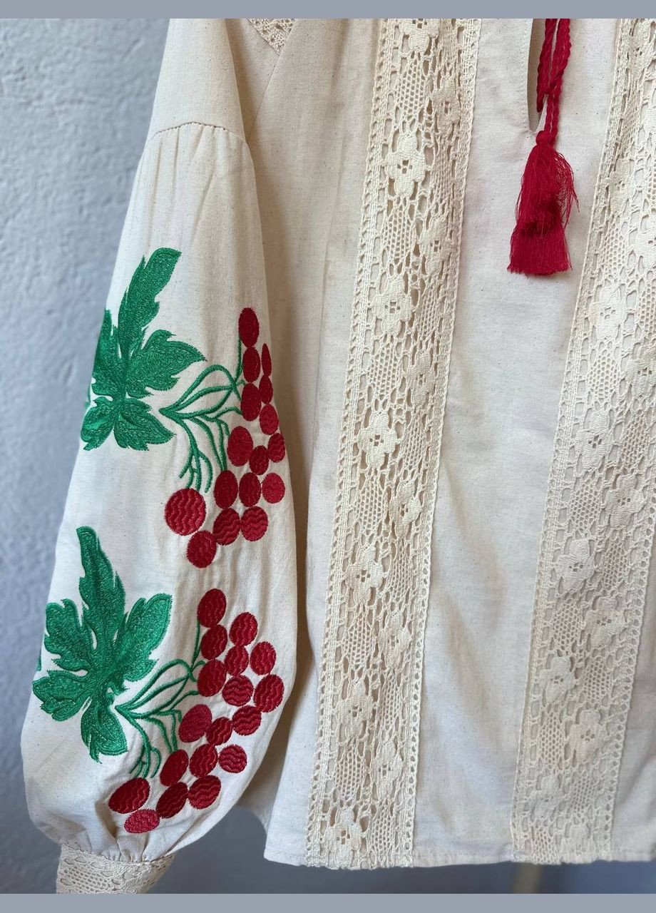 Жіноча вишиванка Калина батал бежева ESQ 7499 (356145999)