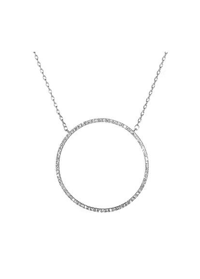 Нежная подвеска Круг с кристаллами Sincera (339869977)