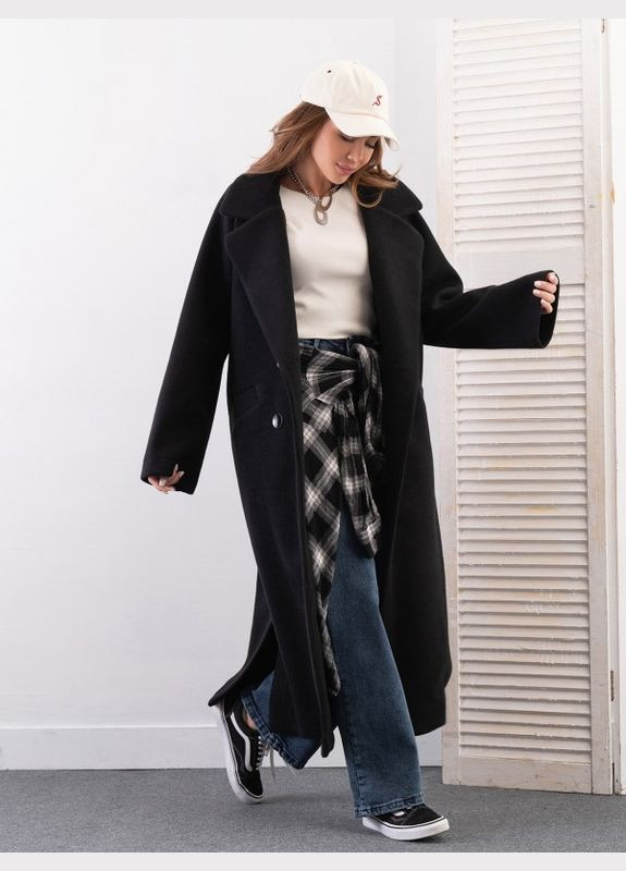 Черное демисезонное Женские пальто 14279 ISSA PLUS