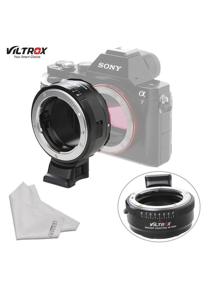 Адаптер NF-NEX для Nikon F на байонет Sony E-mount (Nikon F-Sony E) - мануальный Viltrox (369626210)