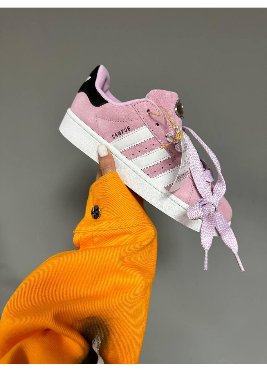 Рожеві Осінні кросівки чоловічі adidas campus pink white адідас кампус No Brand