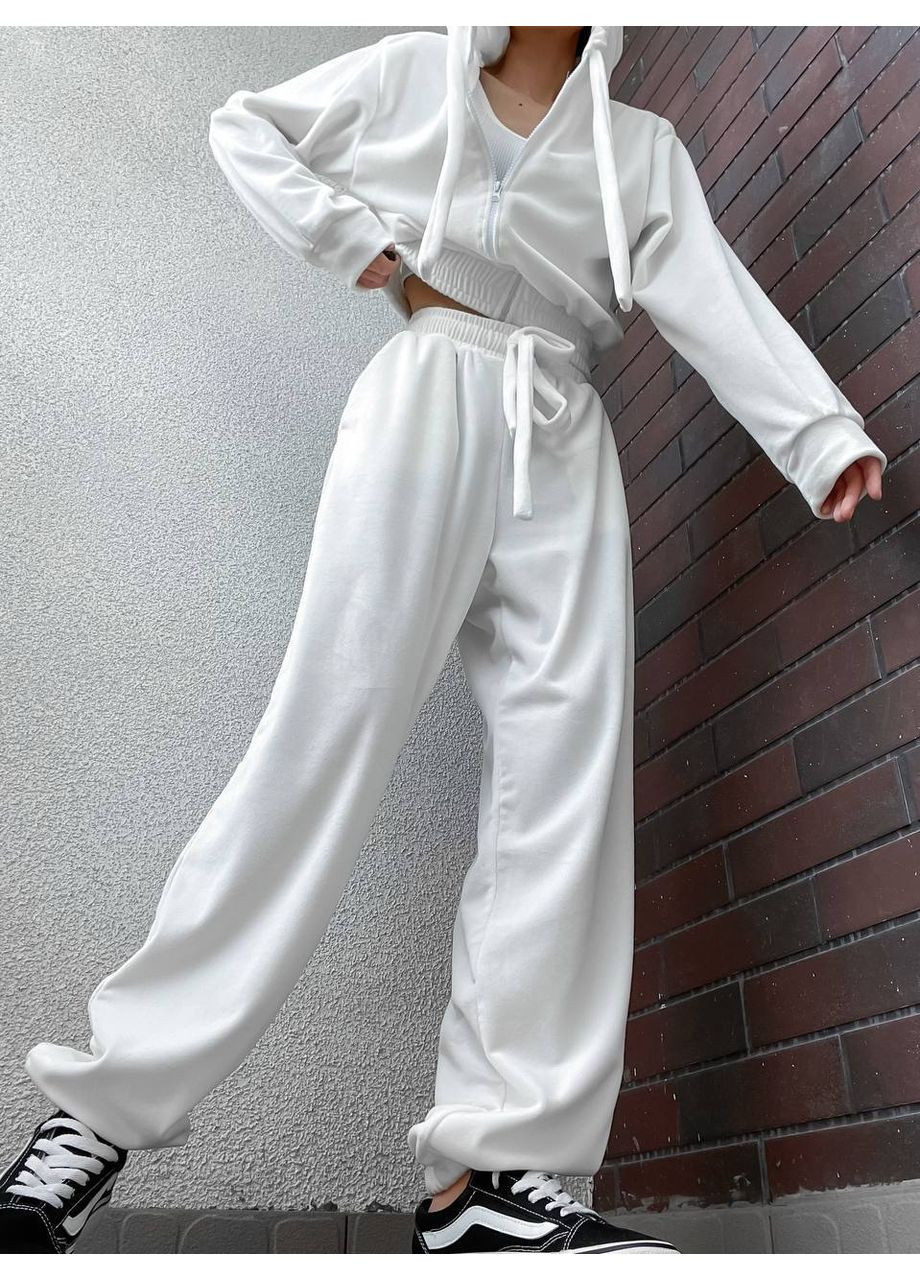 Велюровый оверсайз костюм зип-кофта + джоггеры No Brand С824/825-1542/2 (351856783)