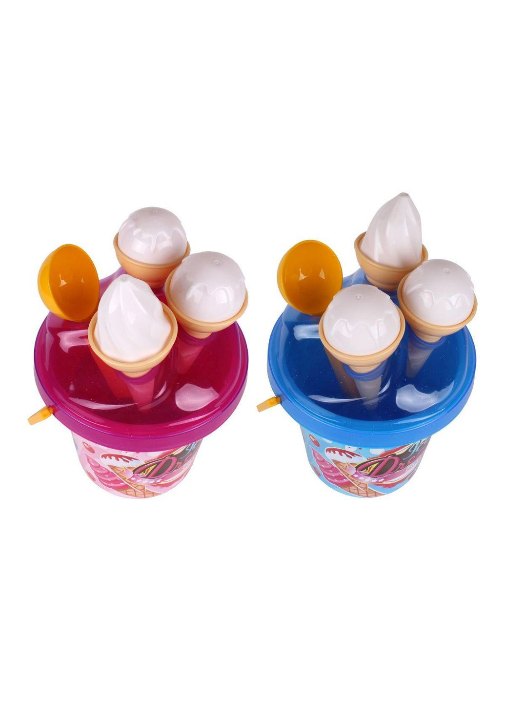 Набір для пісочниці відерце з аксесуарами "Ескімо" білий з бузковим (5743) MIC (362427249)