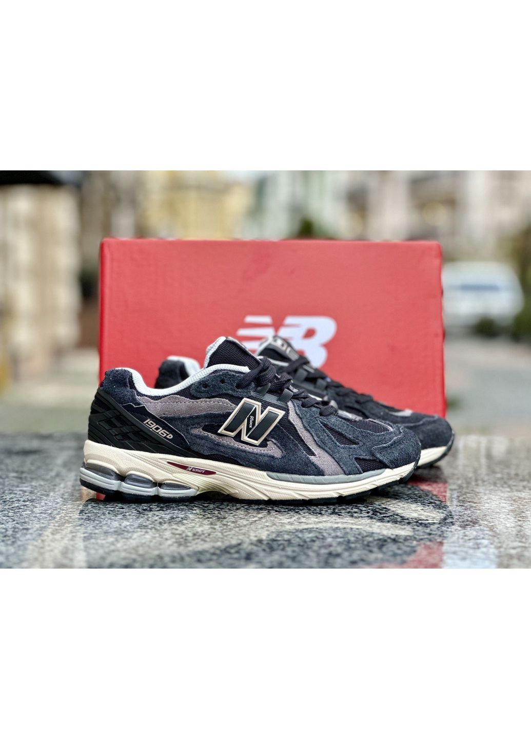 Серые демисезонные кроссовки мужские new balance 1906d protection pack purple black grey нью беланс 1906d No Brand