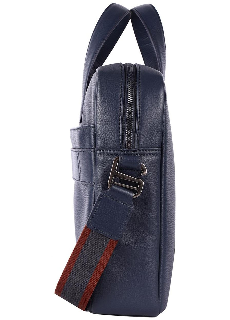 Сумка мужская через плечо кожаная портфель для документов А4 планшет в дорогу для телефона Синий 34327 Brampton London (331862439)