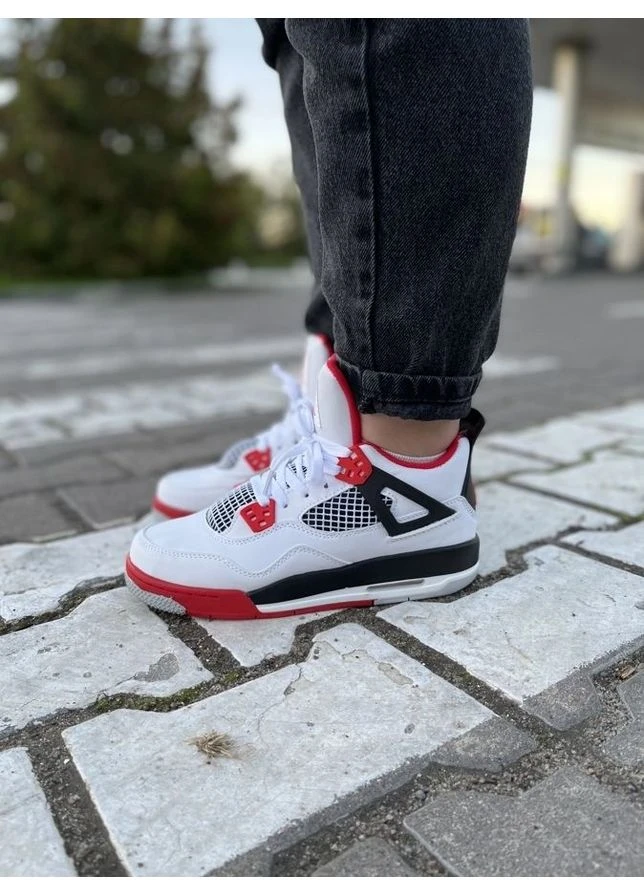 КРОСІВКИ ЖІНОЧІ NIKE 4 RETRO FIRE RED II НАЙК АІР РЕТРО ЧЕРВОНІ No Brand червоні демісезони (391936536)