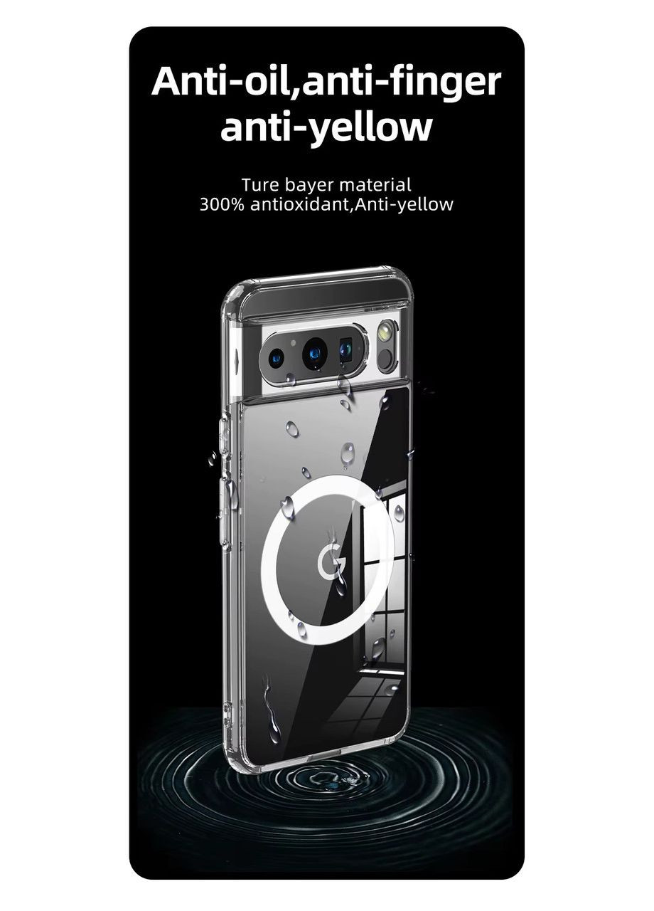 Протиударний чохол для Google Pixel 8 Pro Прозорий MagSafe Viseaon (322212283)