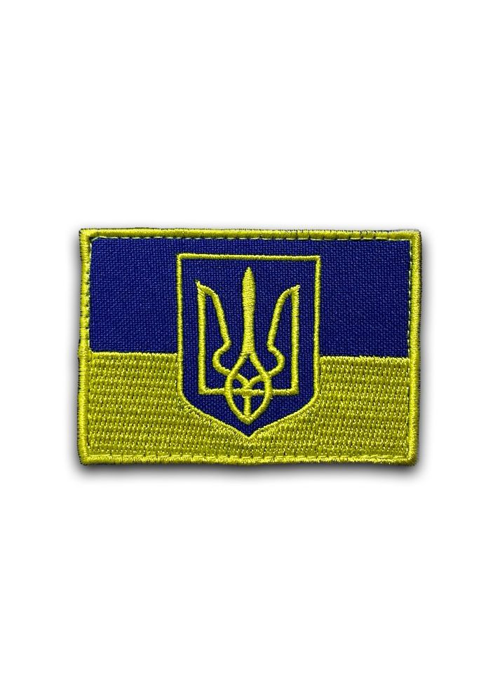 Шеврон Флаг Украины с гербом (Форма прямоугольная. На липучке) Размер 5x7см No Brand (369924530)