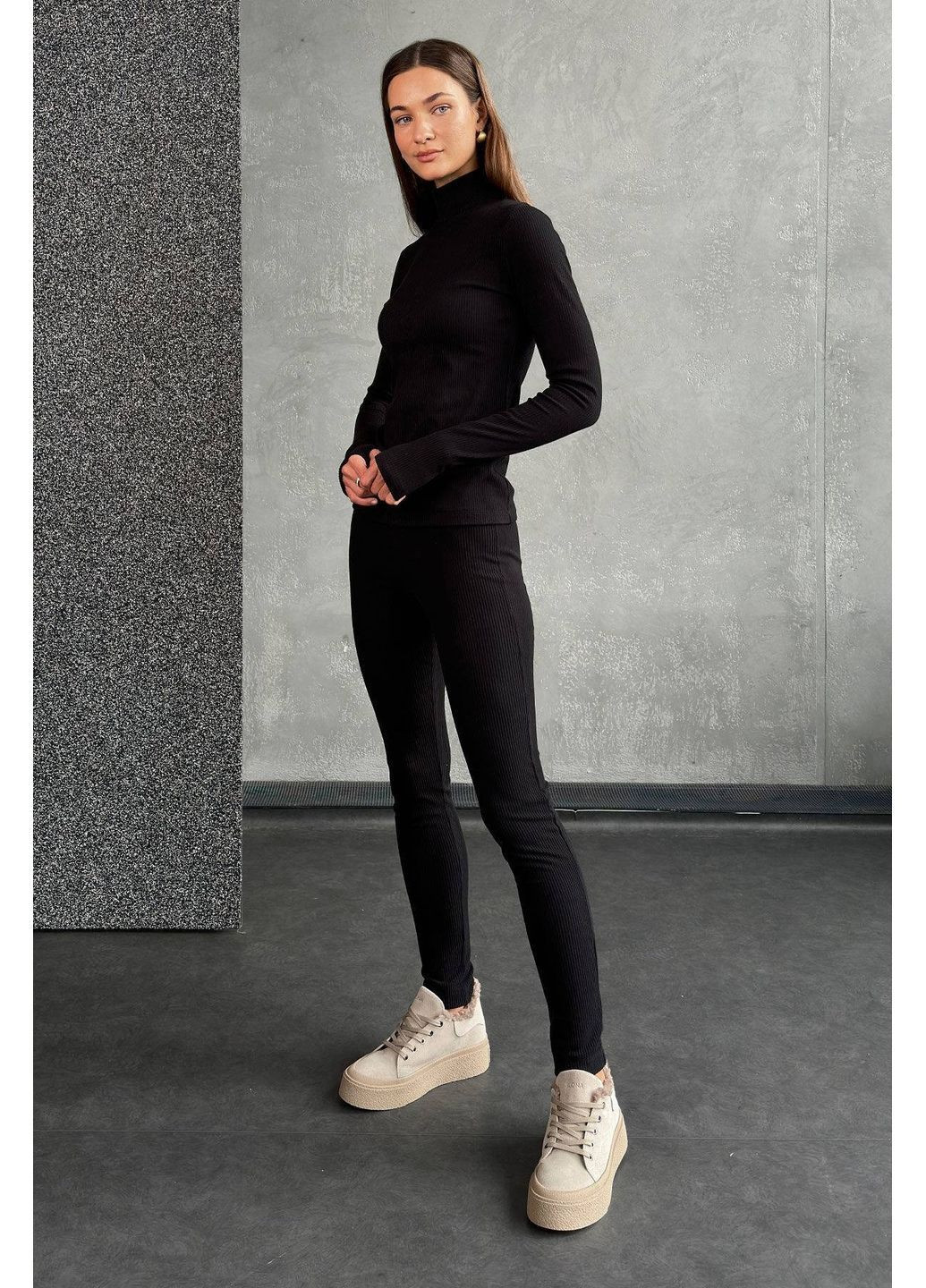 Теплий костюм (гольф, легінси), колір Чорний Nenka (367831823)