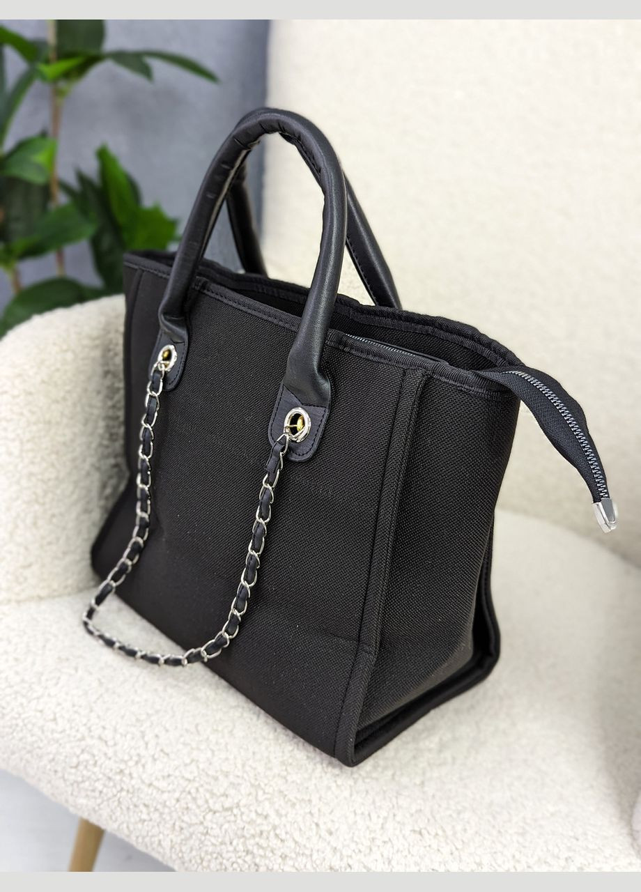 Сумка жіноча шопер чорний класичний No Brand (322464604)