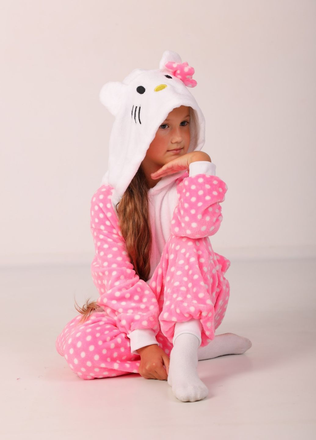 Кігурумі дитяче Хелоу Кіті з капюшоном та хвостиком плюшева піжама My Kigu (365254511)