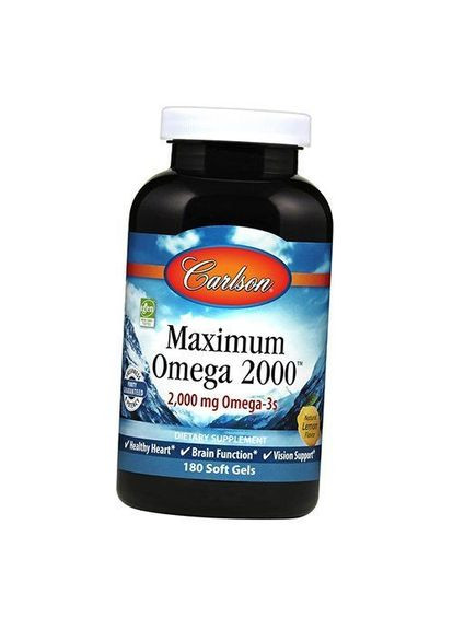 Максимум Омега, Maximum Omega 2000, 180гелкапс Лимон (67353013) Carlson Labs (322728913)