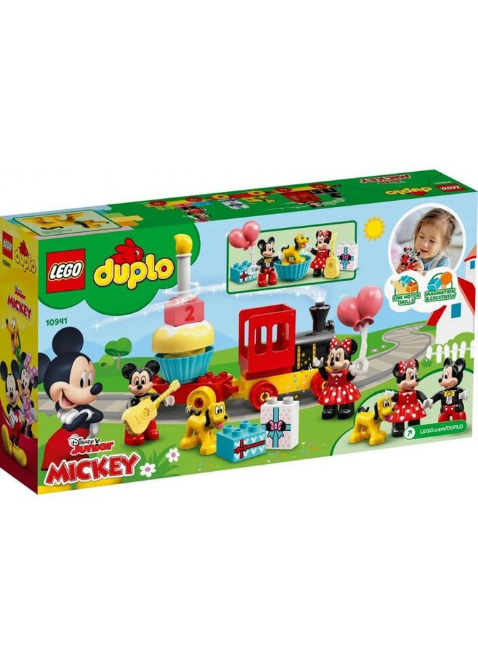 Конструктор DUPLO Disney Святковий поїзд Міккі та Мінні 22 деталі (10941) Lego (281425582)