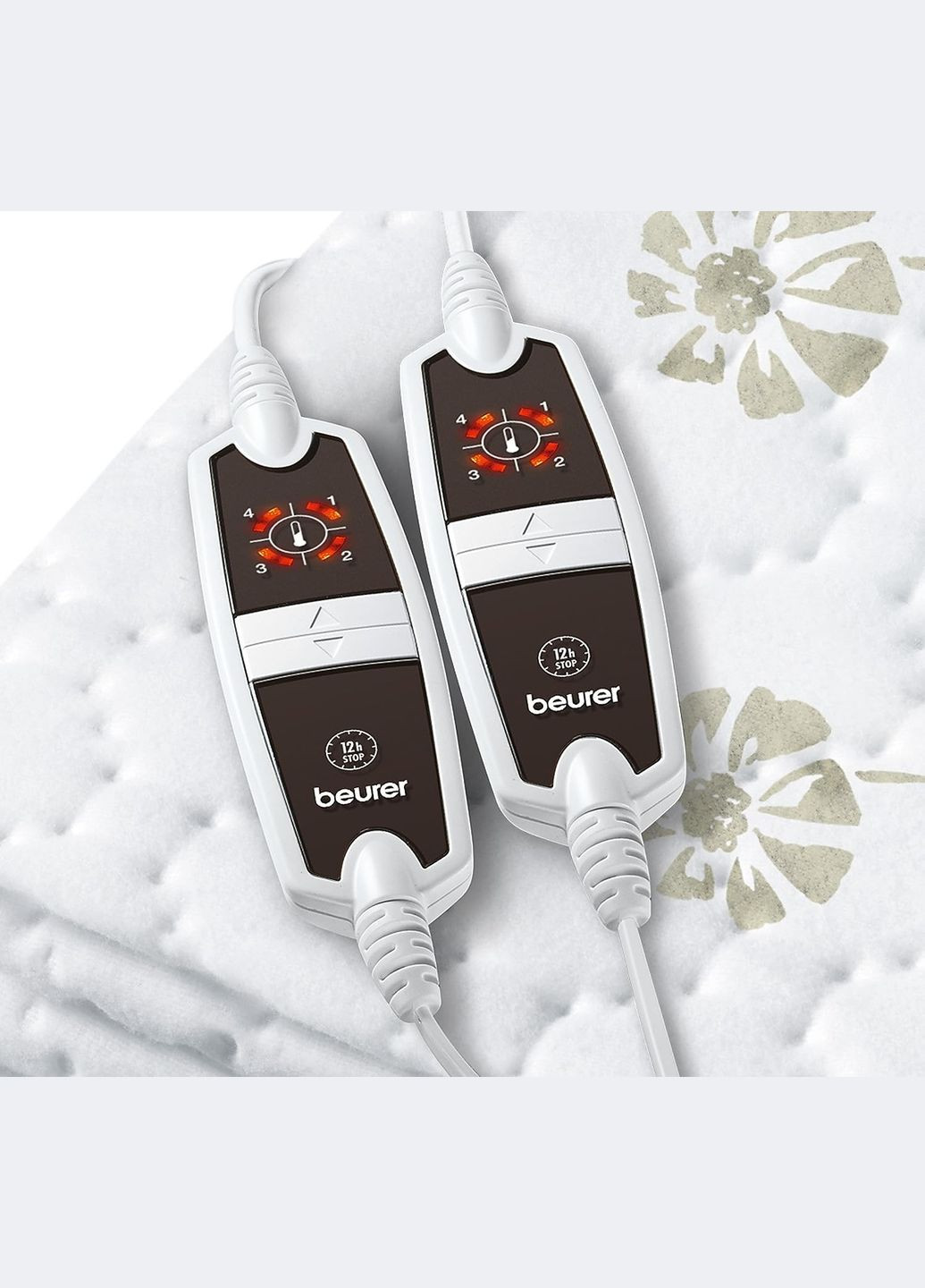 Электропростынь, 150 х 160 см, 60+60Вт, флис, белый Beurer (315434463)