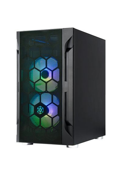 Корпус FARA FAH1MB-PRO, без БЖ, 1xUSB3.0, 2xUSB2.0, 3x120mm ARGB fan, TG Side Panel, mATX, Black Silver Stone (314981893)