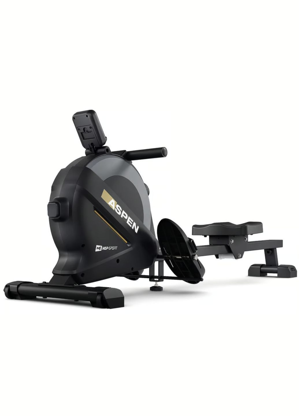 Гребний тренажер HS-080R Aspen магнітний чорно-золотистий Hop-Sport (333339631)