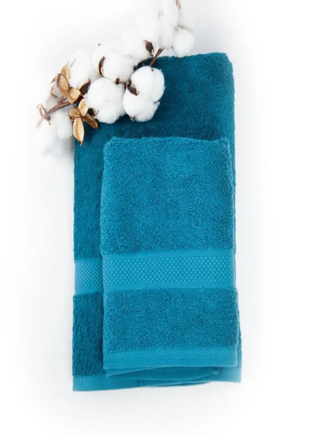 Полотенце 70х140 см махровое бирюзовое плотность 470 г/м2 ТЕП полоска бирюзовый