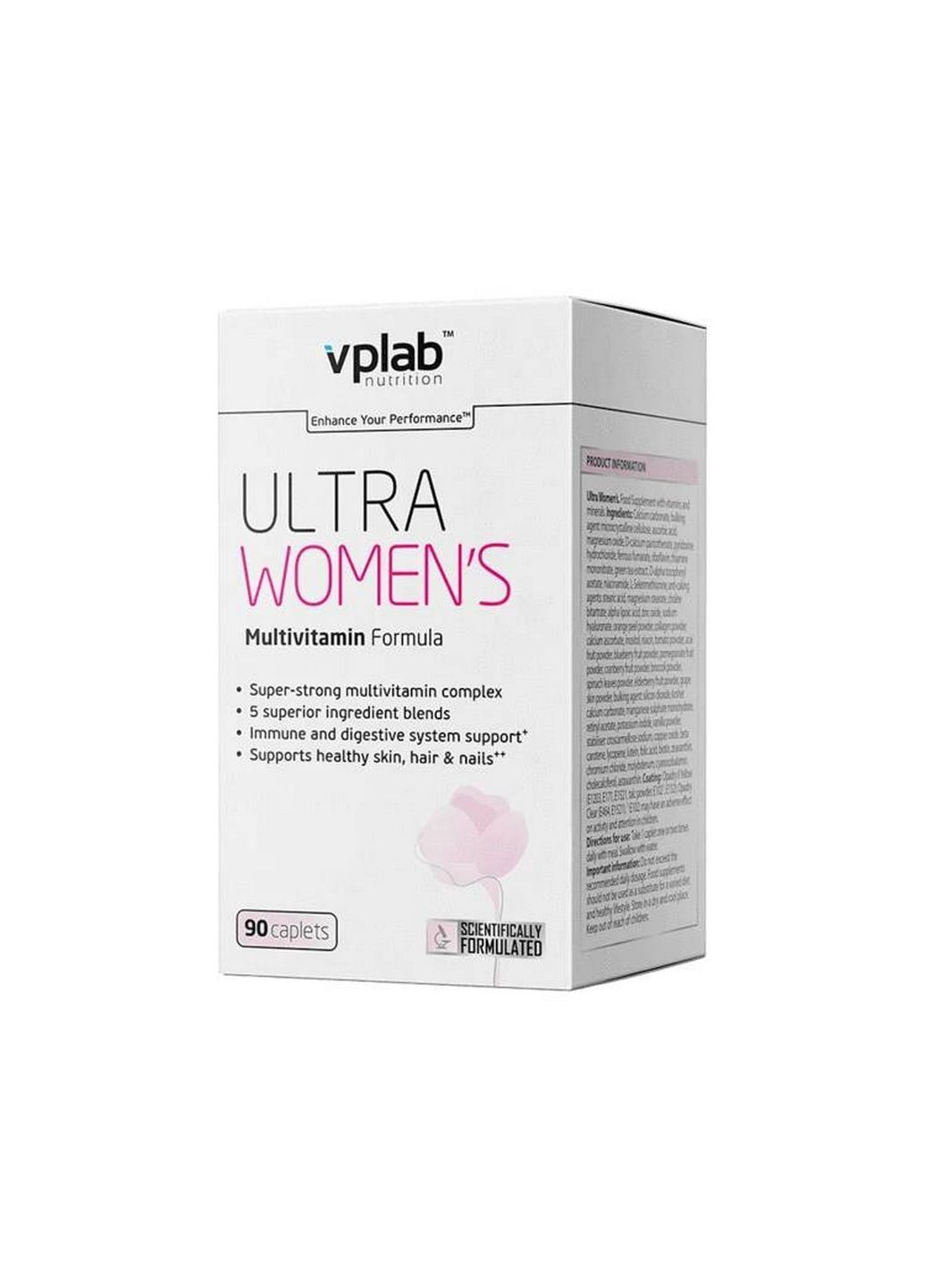 Вітаміни та мінерали Ultra Women's Multivitamin, 90 каплет VPLab Nutrition (293419827)