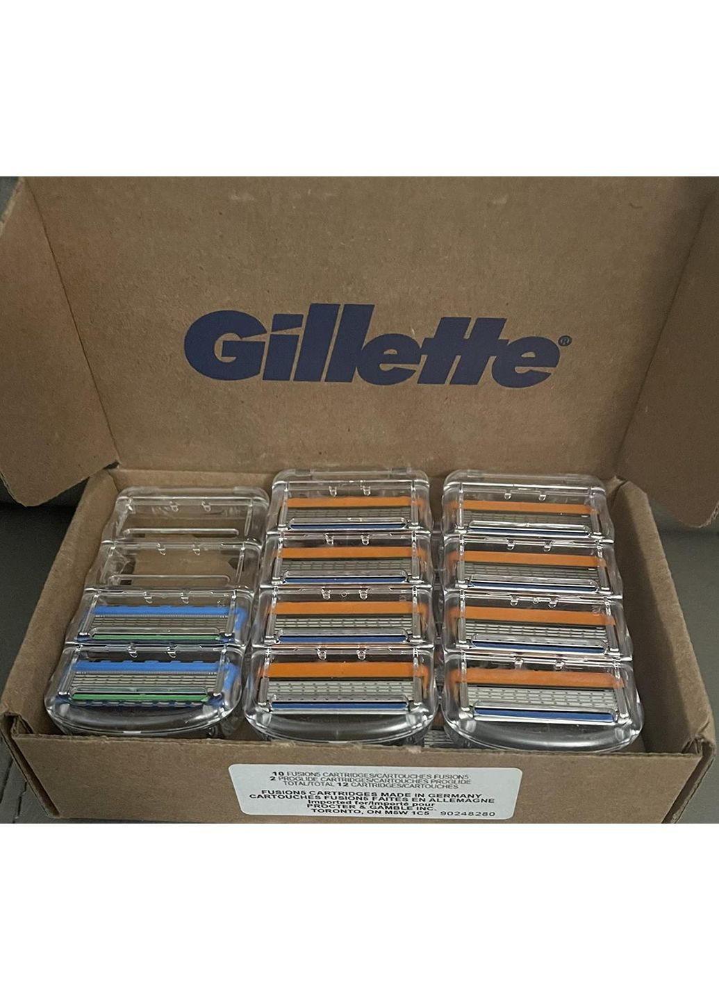 Сменные лезвия картриджи Fusion 4 кассеты Джилет для мужчин Оригинал без упаковки Gillette (369162187)
