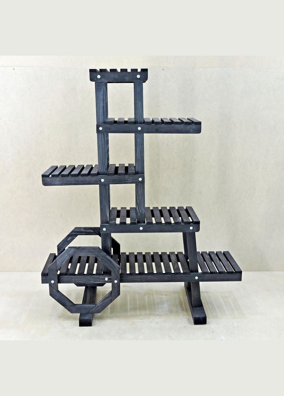 Підставка для квітів з дерева Муліно венге (ЦВТ-008812) No Brand (328227619)