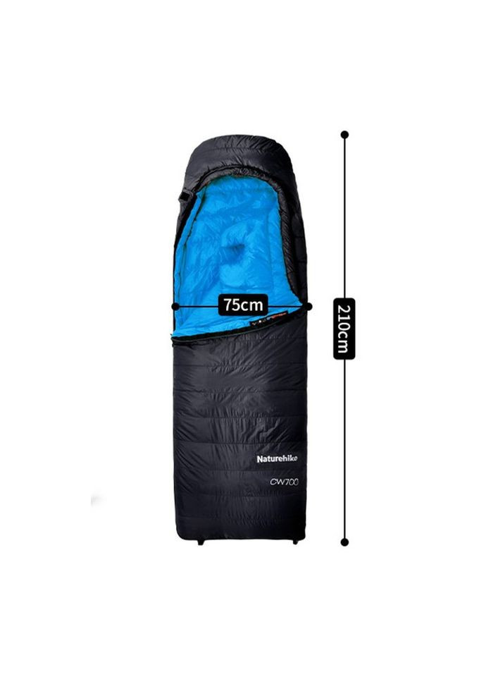 Спальный мешок с натуральным пухом CW700 CNK2450WS048 Черно М Naturehike (365618260)