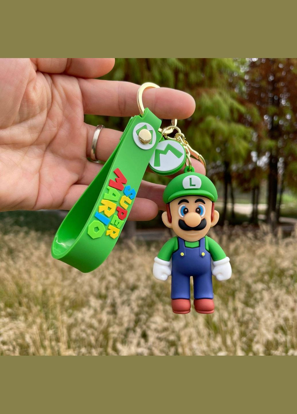 Супер Маріо Луїджі Super Mario Luigi дитячий брелок на рюкзак, ключі зелений капелюх Shantou (280257940)