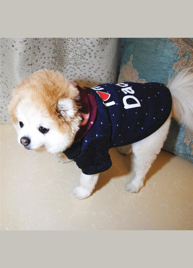 Толстовка для котів Pet Style "Я люблю татка" Синя XL No Brand - (323237613)