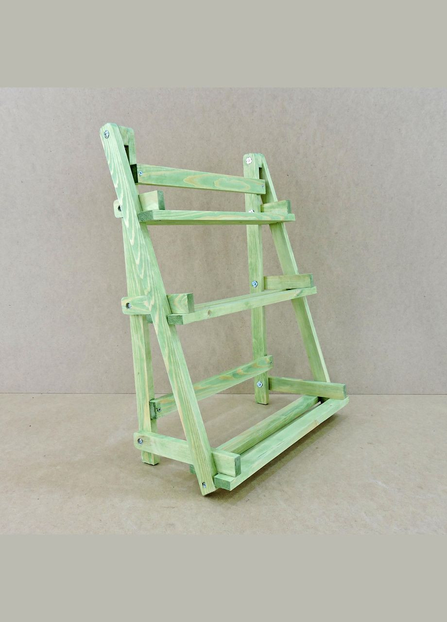 Полка настенная для цветов из дерева Сан-Бернарду лайм (ЦВС-002219) No Brand (328228017)